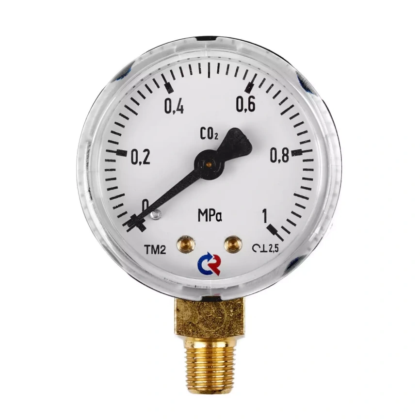 Манометр 1,0 МПа, 1/8 NPT, углекислый газ фото 1