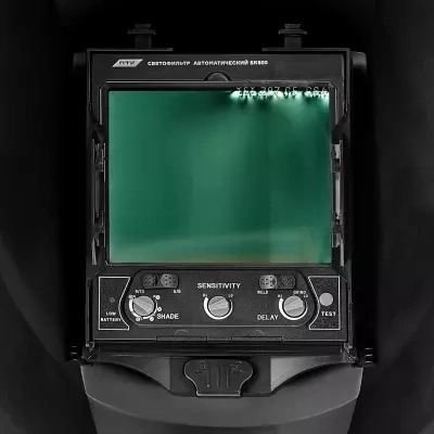 Маска сварщика хамелеон ПТК SK600 SUPER VISION, синяя фото 3